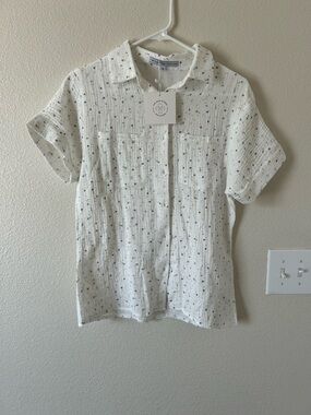 Main Street exchange cotton gauze button up